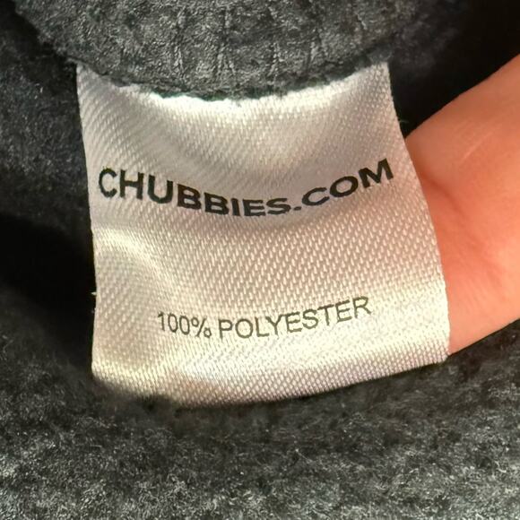 Chubbies Black The Night Fleece 1/4 Quarter Zip Warm Pullover Sweatshirt Size L - Picture 4 of 12